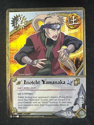 Naruto CCG 514 Inoichi Yamanaka 1st Edition New Chronicle Rare