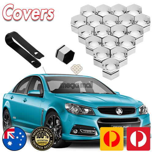 20 Chrome Wheel Nut Lug Caps Covers for HSV Holden VE Commodore WM VF