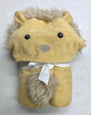 NEW west elm x pbk Pottery Barn Kids Lion Baby Hooded Bath Wrap Towel~NO MONO