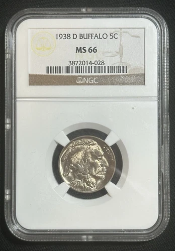 1938 D Buffalo 5c NGC MS66      *Stunning Buffalo Nickel* 