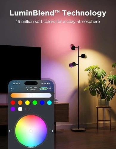 GOVEE H60B2 Tree Floor Lamp Black 3 Rotatable Lights 64 Dynamic Scenes C Z72 - Picture 3 of 9
