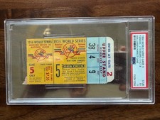 1956 WORLD SERIES GAME 5 TICKET STUB YANKEES VS DODGERS PSA EX 5 DON LARSEN PG!