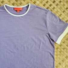 Redvanly Shirt Mens Medium Purple Performance Crewneck Ringer Golf US Made