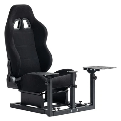 Hottoby Flugsimulator Cockpit mit Sitz Passend für Thrustmaster Hotas Warthog