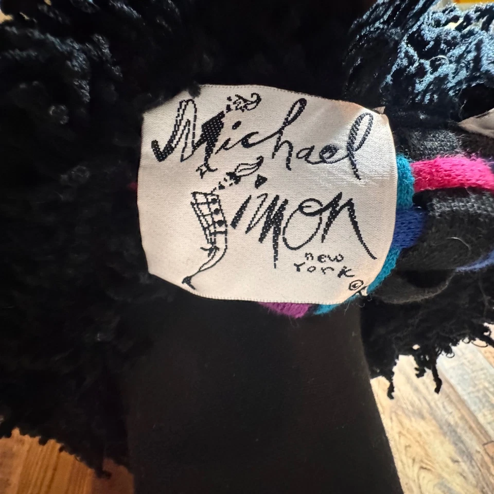 Michael Simon New York Colorful Woven Knit Cardigan Jacket Novelty - Image 4 of 4