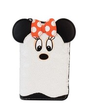 Exclusivo Disfraz Fantasma Loungefly Minnie Mouse Resplandor Cremallera Alrededor Cartera Halloween