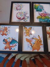 6 Printed Classic Pokemon Art 1 Without Its Frame