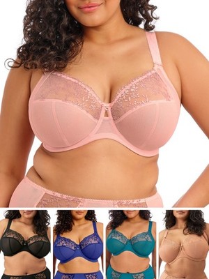 Elomi Zarla BH Vollschale bestickt Dreiteil Cup Übergröße BHs Dessous