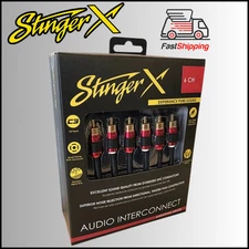 Stinger XI269 / X2 SERIES - 6 CHANNEL RCA INTERCONNECT CABLES - 9 FT   *NEW*