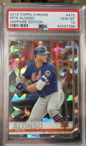 2019 Topps Chrome Sapphire Edition #475 Pete Alonso RC Rookie PSA 10 GEM MINT