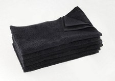 Salon Towel 12 Pack Bleach Shield 16 x 26 Black Cotton Absorbent Soft Towel Hub