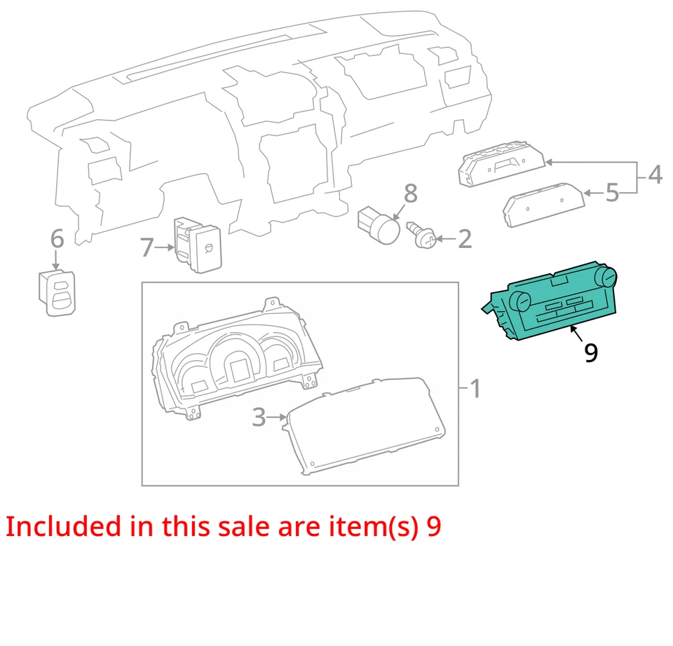 Toyota Camry 2012-2014 calefacción aire acondicionado control de clima temperatura fabricante original DOVQU Foto 3 de 4
