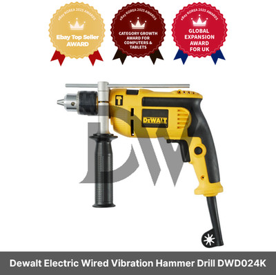 Dewalt Electric Wired Vibration Hammer Drill 13 mm DWD024K Case Included