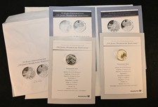 Lot of 2 Germany 2011 10 Euro Hamburg Elbe Tunnel Coin Deutsche Post Set