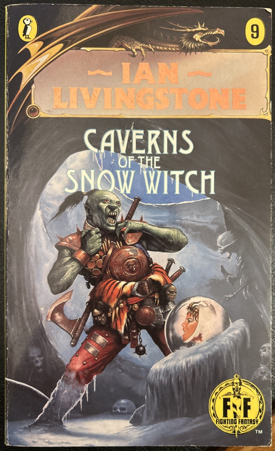 CAVERNS OF THE SNOW WITCH Fighting Fantasy #9 1986 Bronze Dragon Num Cover VG+