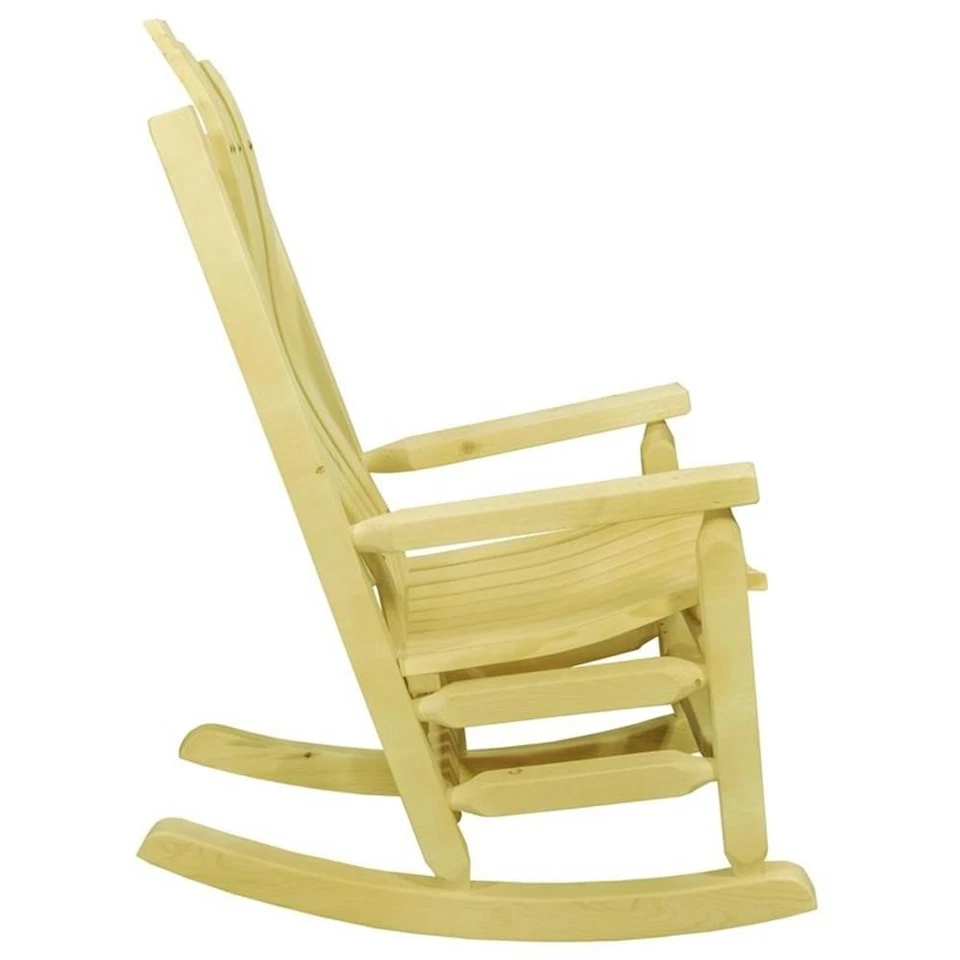 Montana Woodworks Homestead 19" Transitional Wood Adult Rocker in Gold - Image 4 of 4