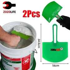 2pcs Curved Plastic Putty Knife Set Flexible Scraper Tools for Paint & Drywall