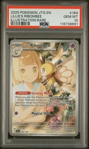 PSA 10 GEM MINT Lillie's Ribombee Journey Together IR Pokemon 164/159