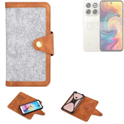 Filzhülle für ZTE Blade V70 Handy-Tasche hellgrau