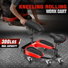 Enredadera ajustable para arrodillarse/sentarse de 300 lb de capacidad con ruedas y soporte para el pecho