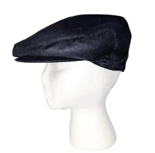 Stewart of Scotland Newsboy Gatsby Ivy Cap L XL Hat Navy Blue 100% Cashmere NEW!