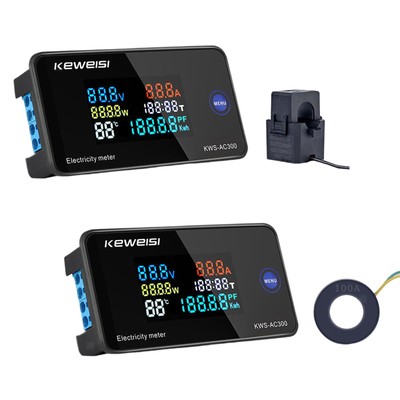 6-in-1-Stromzähler mit Anzeige Power Energy Amperemeter KWH