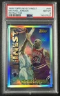MICHAEL JORDAN PSA 8 1995-96 TOPPS #M1 MYSTERY FINEST REFRACTOR BULLS 7527