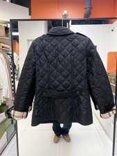 Burberry Black Diamond Quilted Collared Jacke...