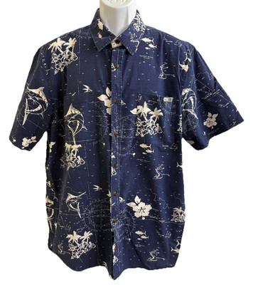 Salty Crew  Find Refuge In The Sea   Cotton Short Leave Shirt Men s XL-2X EUC