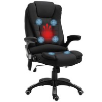 Vinsetto Office Chair w/ Massage and Heat, Relaxing Reclining Black