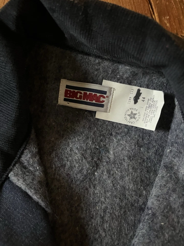 Abrigo grande forrado con manta Big Mac vintage Foto 2 de 3