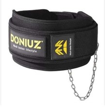 DONIUZ Weight Lifting Belt 2-in-1 Weightlifting Dip Belt Self-locking S L