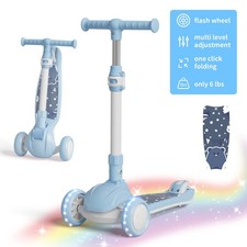 Commugo Scooter for Kids 3 Light Up Wheels Kids Kick Scooter Adjustable Foldable