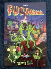 SDCC 2024 FUTURAMA 12”x18” EXCLUSIVE FOX HULU POSTER BENDER FRY LEELA 