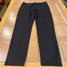 BYLT Premium Basics Everyday Slim Pants 2.0 Sz 34 x 30 Black Tapered Stretch