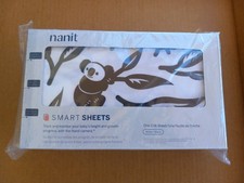 BRAND NEW Nanit Smart Sheets One Crib Sheet White Track Baby Height Growth