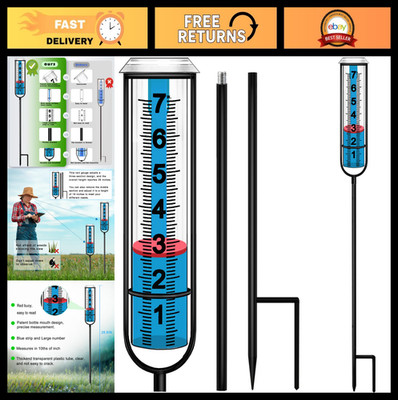 Accurate Outdoor Rain Gauge - Tall Decorative Measurement Tool for Garden, Lawn