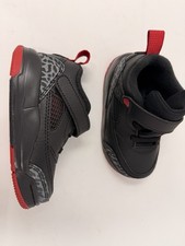 JORDAN SPIZIKE LOW Toddler BLACK/VARSITY RED FQ3952-006 SIZE 6C C