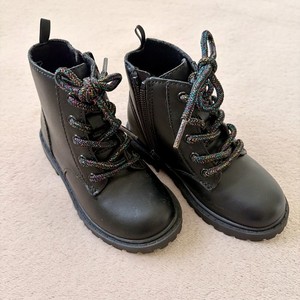 Old Navy Black TG Combat Boots (8 Toddler Girls) NEW
