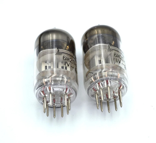 2 X Valvole 6N2P-EV (6N2P) NOS OTK Voskhod – Equivalente ECC83 / 12AX7 – Anni '80