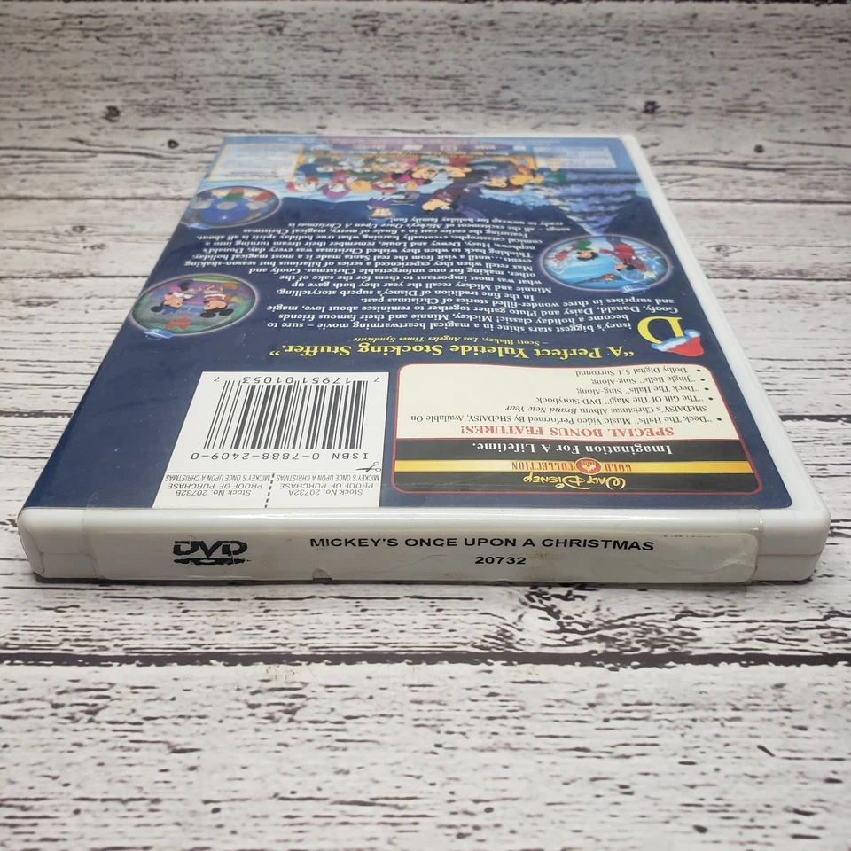 MICKEY’S ONCE UPON A CHRISTMAS 1999 DISNEY DVD LIKE NEW OOP GOLD COLLECTION DVD - Image 4 of 4
