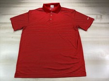 Nike Golf Tour Performance Dri Fit Red Stripe Men s Polo Shirt XL-12183