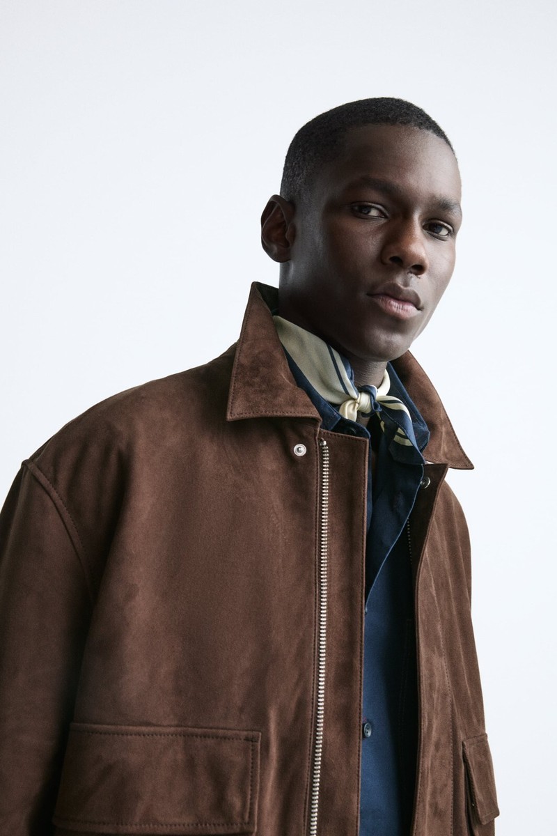 New Zara Suede Goat Leather Jacket S M L Brown 5129/501 New Zara Suede Goat Leather Jacket S M L Brown 5129/501