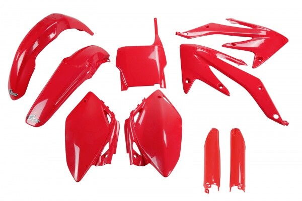 Set Plastics Motorradverkleidungen Honda Crf 450 R 2005 - 2006 Rot Ufo Plast-image