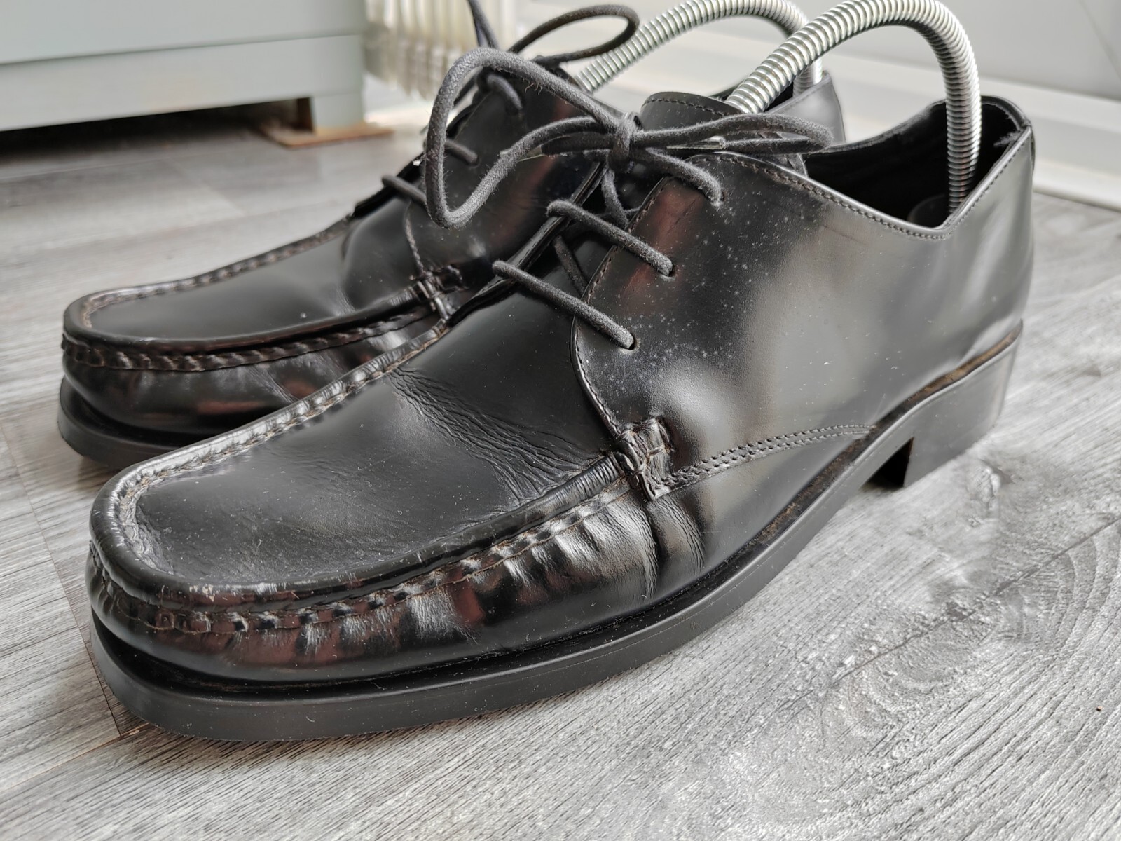 River Island Mens Black Leather Dress Fashion Shoes UK Size 11