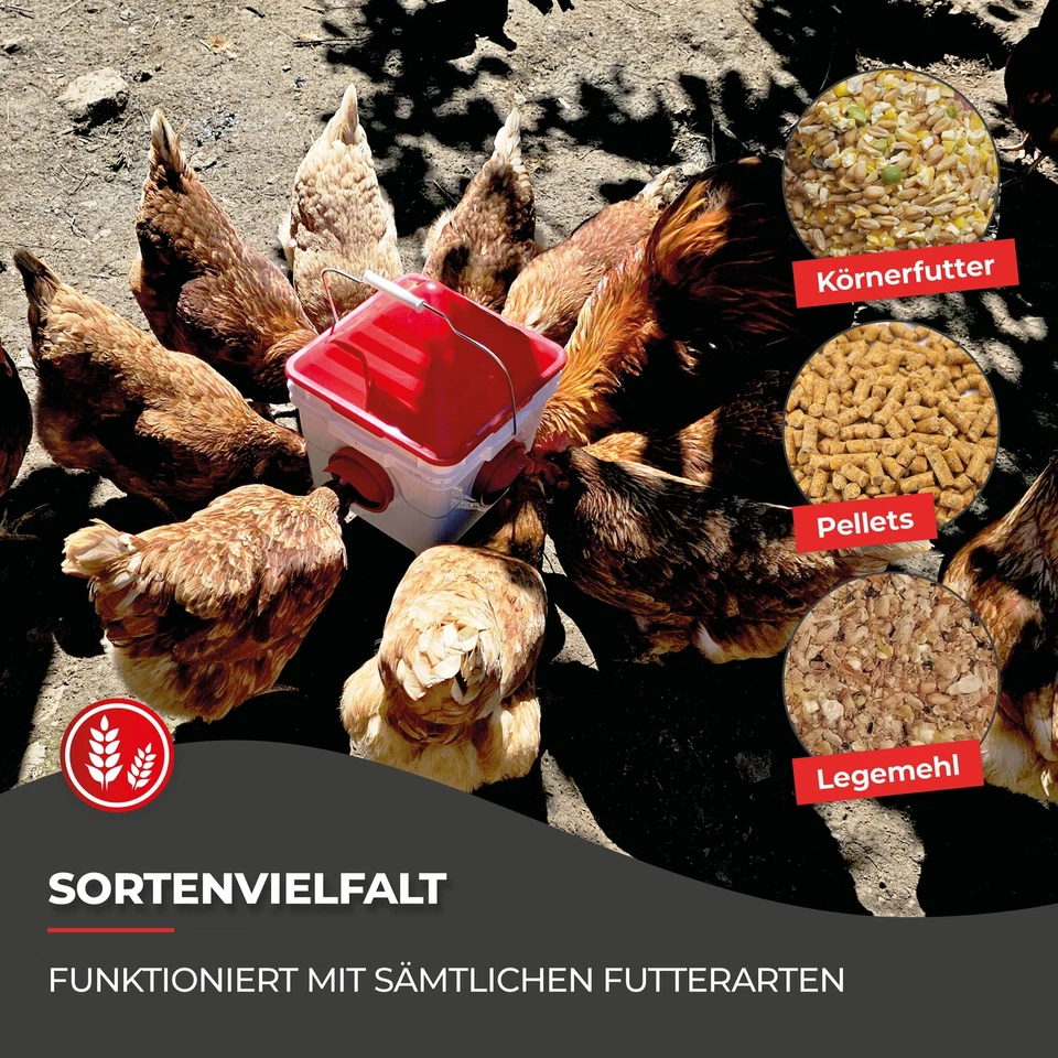 Futterautomat für Hühner (4 Anschlüsse) "MAX" 8 Liter - Bild 4 von 4