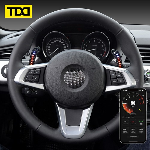 Carbon Fiber Steering Wheel Magnetic LED Paddle Shifters for BMW F12 F13 F01 F12 - Picture 2 of 6