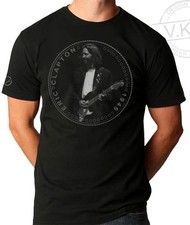 ERIC CLAPTON of Cream , Guitar Hero Coin T shirt by VKG 