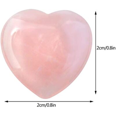 Selenite Crystal Heart Stone - 1 Inch Natural Puff Stone For Chakra Balancing & Reiki Healing