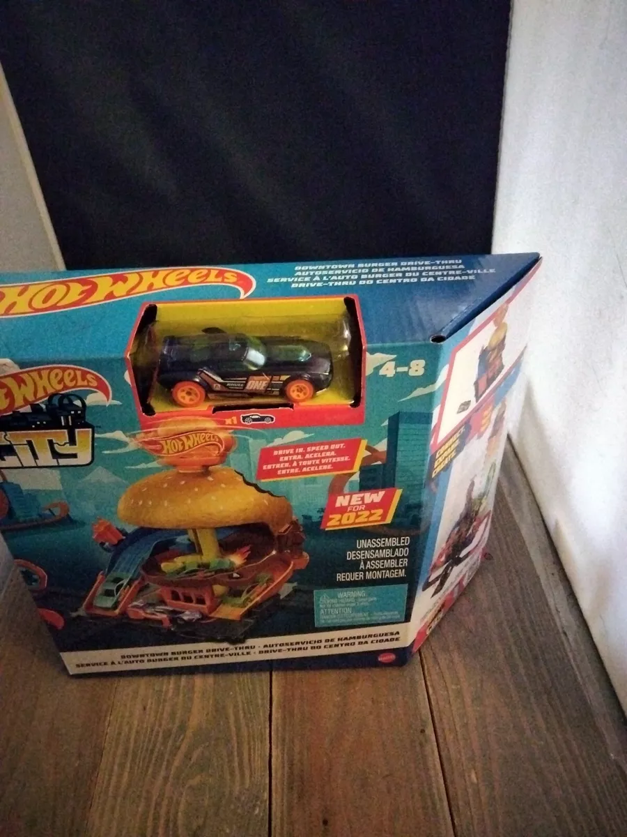 Pista Hot-Wheels City Drive Thru do Hamburguer - Mattel HDR26